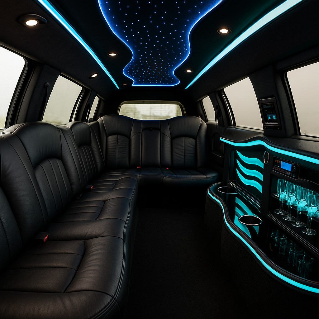 12 Passenger Limousine interior