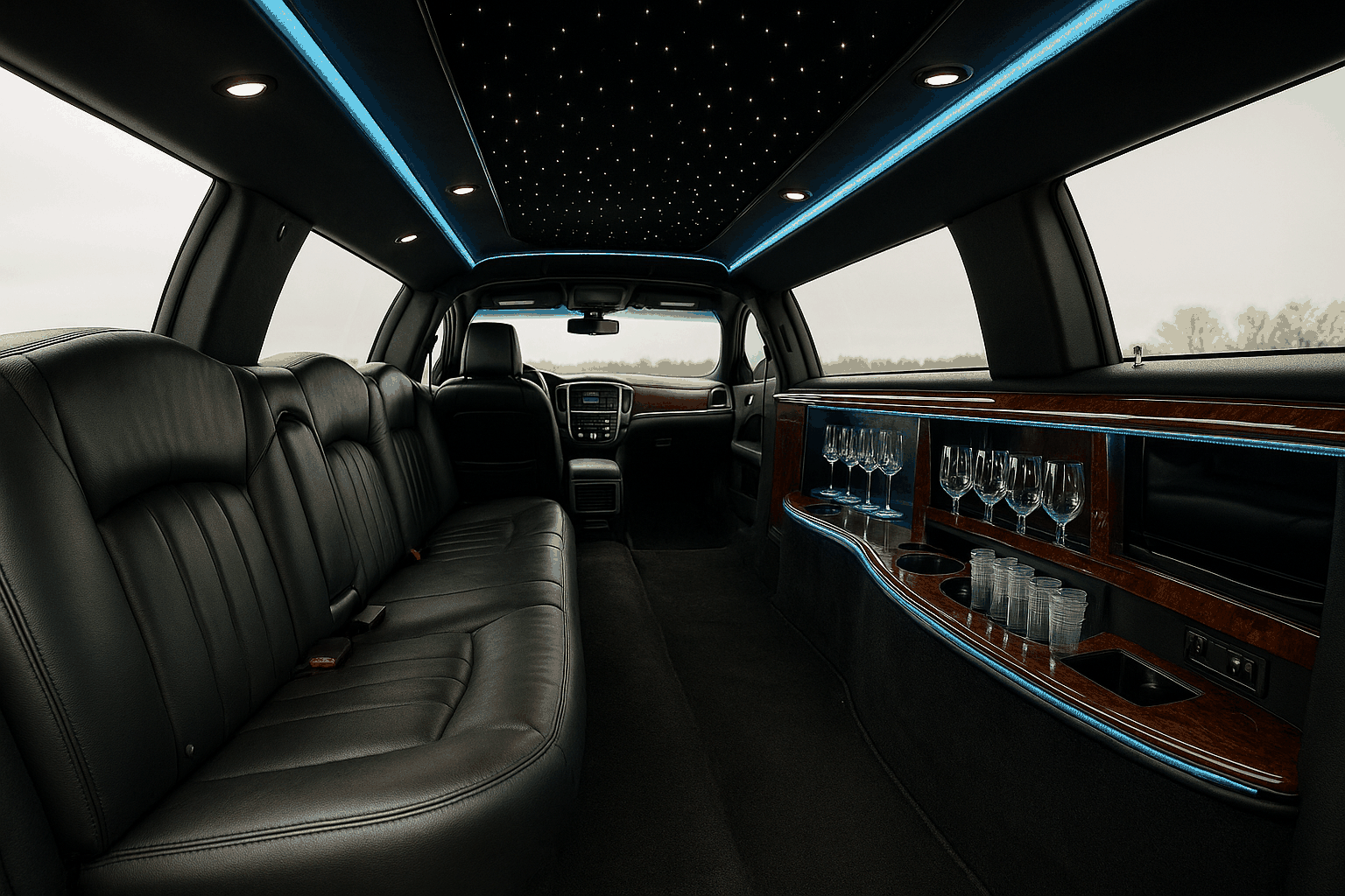 16 Passenger Limousine interior