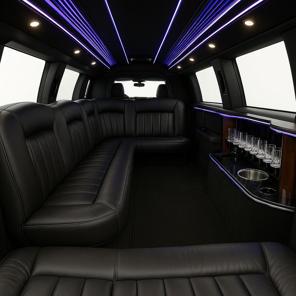 Ford Excursion Limo interior